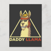 Papa Lama Echtgenoot Coole Zonnebril Alpaca Vader Briefkaart (Voorkant)