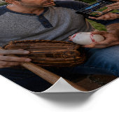 Papa leert het nieuwe spel poster (Hoek)
