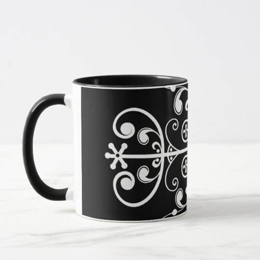 Papa Legba Veve Black Two-Tone 11 oz Art Mok (Links)