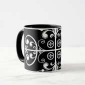 Papa Legba Veve Black Two-Tone 11 oz Art Mok (Voorkant links)