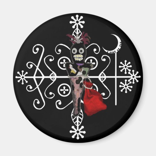 Papa Legba Voodoo Doll Veve Magnet (Voorkant)