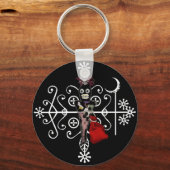 Papa Legba Voodoo Doll Veve Sleutelhanger (Voorkant)