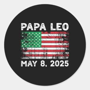 Papa Leo Ronde Sticker