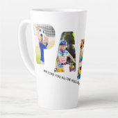 PAPA Letter Cutout 4 Photo Collage Personated Latte Mok (Linkerhoek)