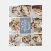 Papa Letter op maat gesneden papieren rugzak Fleece Deken (Voorkant)