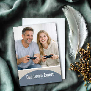 Papa Level Expert Gamen Vaderdag Aanpasbaar Kaart
