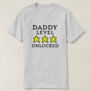 Papa level ontgrendeld shirt grappig T-shirt voor