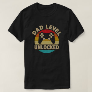 Papa Level Unlocked Zwangerschap Aankondiging T-shirt