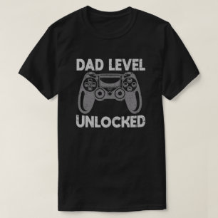 Papa Level Unlocked Zwangerschap Aankondiging T-shirt