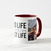 Papa leven modern gepersonaliseerde foto Vaderdag Mok (Voorkant rechts)