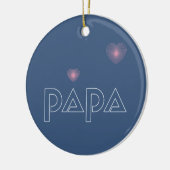 Papa, lichtgeleider keramisch ornament (Links)
