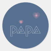 Papa, lichtgeleider ronde sticker (Voorkant)