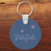 Papa, lichtgeleider sleutelhanger (Voorkant)
