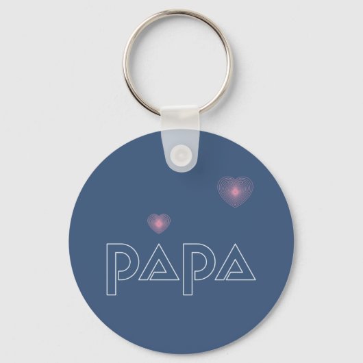 Papa, lichtgeleider sleutelhanger (Achterkant)