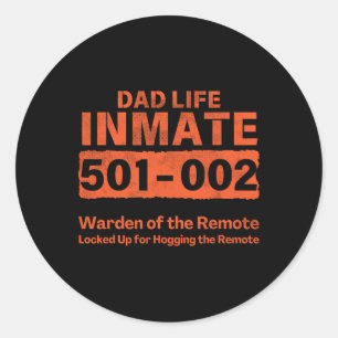 Papa Life Gevangene Grappige Gevangenis Gevangenis Ronde Sticker