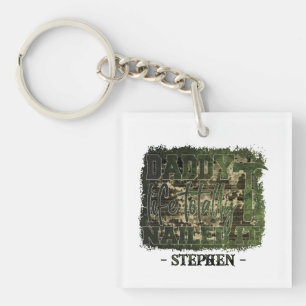 Papa Life. Helemaal genageld – camouflage Sleutelhanger