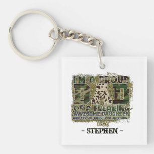 Papa Life. Helemaal genageld – Camouflage T-shirt Sleutelhanger