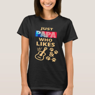 Papa lijkt op gitaren en Dogs gitarist Dad Dog T-shirt