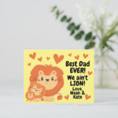 Papa Lion en Cubs Funny Vaderdag No Lion Briefkaart (Staand voorkant)