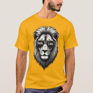 Papa Lion T-shirt - Bold Graphic Design T-shirt