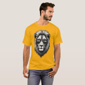 Papa Lion T-shirt - Bold Graphic Design T-shirt (Voorkant volledig)