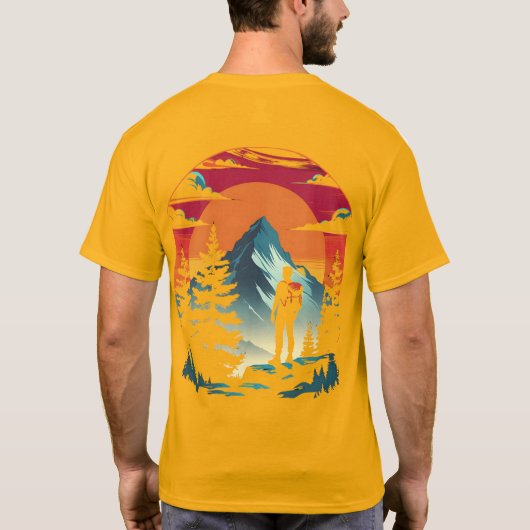 Papa Lion T-shirt - Bold Graphic Design T-shirt (Achterkant)