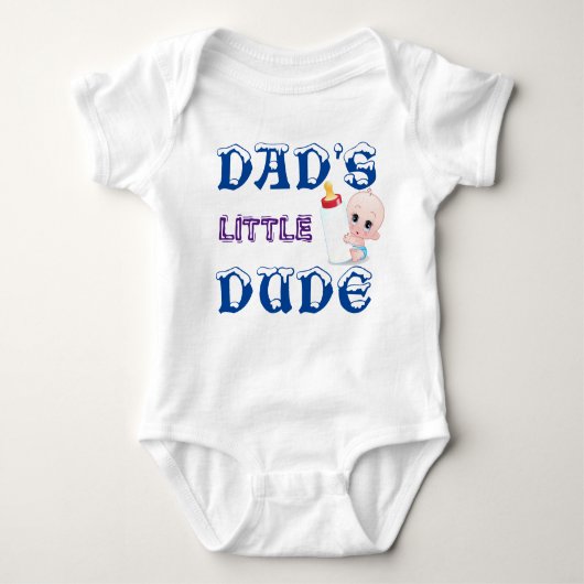 Papa Little Dude Body Suits voor Baby Boy Romper (Voorkant)