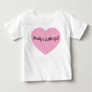 Papa Little Girl Roze Hart Baby Peuter T-shirt