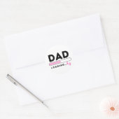 Papa Loading Baby Girl Pink Binnenkort wordt papa Ronde Sticker (Envelop)