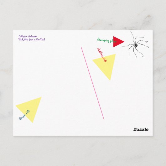 Papa Long Legs Briefkaart (Achterkant)