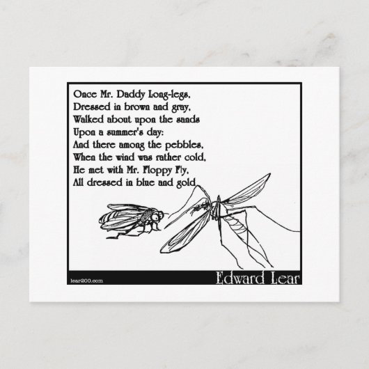 Papa Long Legs en de Vlieger Briefkaart (Voorkant)