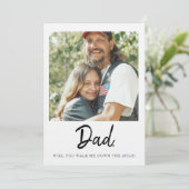 Papa, loop je met me naar het altaar Vader Bruid Kaart (Staand voorkant)