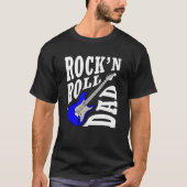 Papa Love Rock in Roll Fathers Day T-shirt (Voorkant)