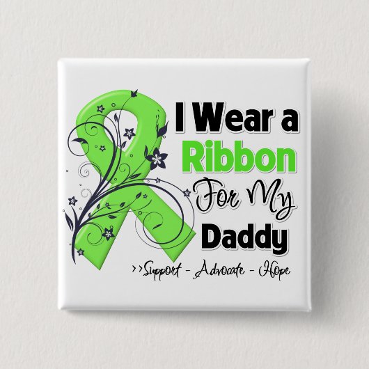 Papa - Lymphoma Ribbon Vierkante Button 5,1 Cm (Voorkant)