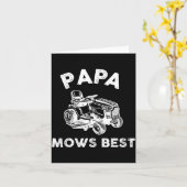 Papa Maait Grappige Grasmaaier Vaderdag Opa Kaart (Gele Bloem)