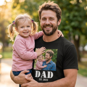 Papa maakte eenvoudige vet witte tekst en foto t-shirt