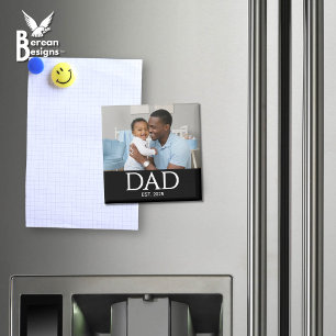 Papa maakte geschenkmagneet met foto magneet