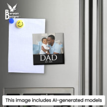 Papa maakte geschenkmagneet met foto