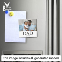 Papa maakte geschenkmagneet met foto