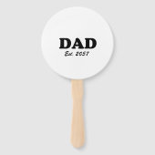 Papa Mam aangepaste test datum baby shower partij Handwaaier (Voorkant)