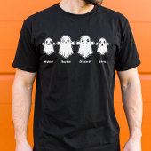 Papa mama en twee Kinder 4-persoons spookfamilie T-shirt