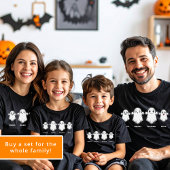 Papa mama en twee Kinder 4-persoons spookfamilie T-shirt