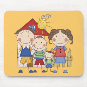 Papa, Mama, Oudere Broer, Jongere Broer Familie Muismat