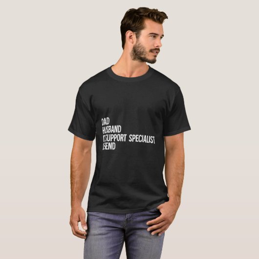 Papa Man IT Support Specialist T-shirt (Voorkant volledig)