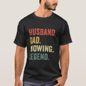 Papa man maaien legende tuinman vader grasmaai t-shirt (Voorkant)