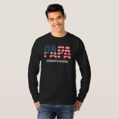 Papa Man Myth Legend American Flag Vaderdag T-shirt (Voorkant volledig)