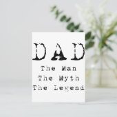 Papa Man Myth Legend Briefkaart (Staand voorkant)