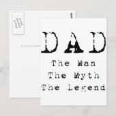 Papa Man Myth Legend Briefkaart (Voorkant / Achterkant)
