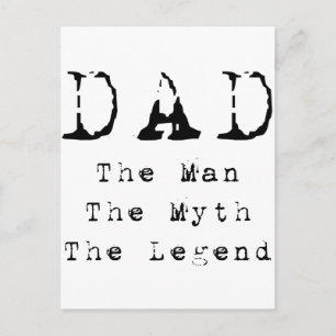 Papa Man Myth Legend Briefkaart