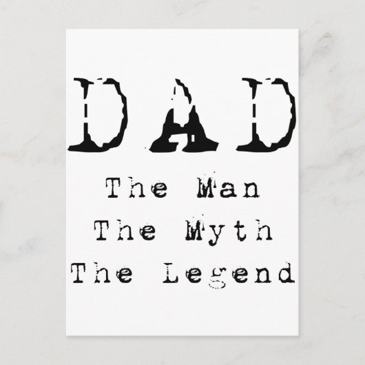 Papa Man Myth Legend Briefkaart (Voorkant)